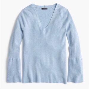 J. Crew Soft Blue V-Neck Sweater